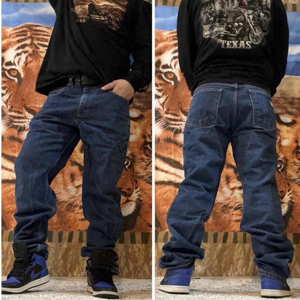 Tyndale FR CAT 2 Work Jeans Men's 34x33 Flame Resistant Dark Wash Denim